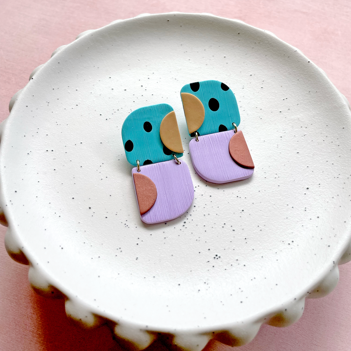 Duo Statement Studs | Aqua