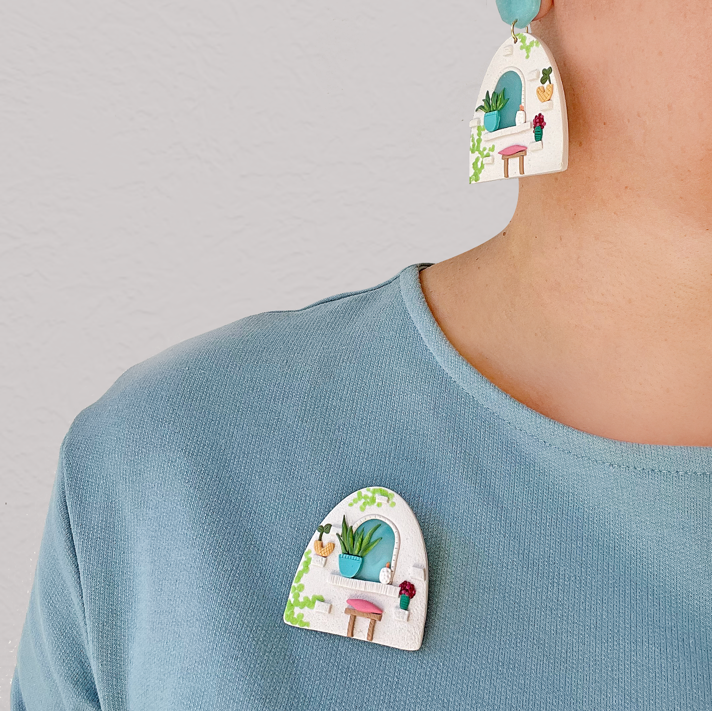 Petit Village Brooch | France