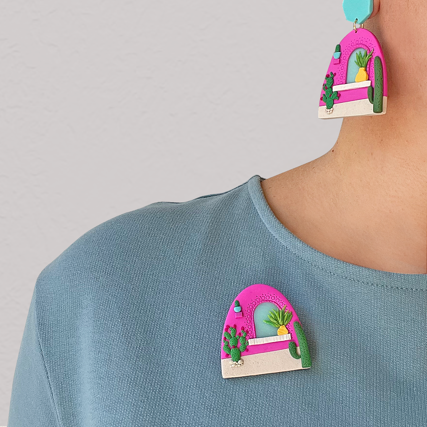 Petit Village Brooch | Mexico
